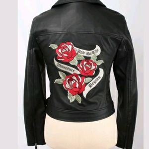 Black leather jacket medium